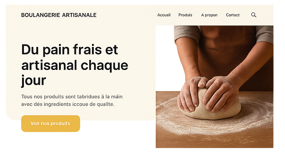 Site réalisé pour un artisan boulanger